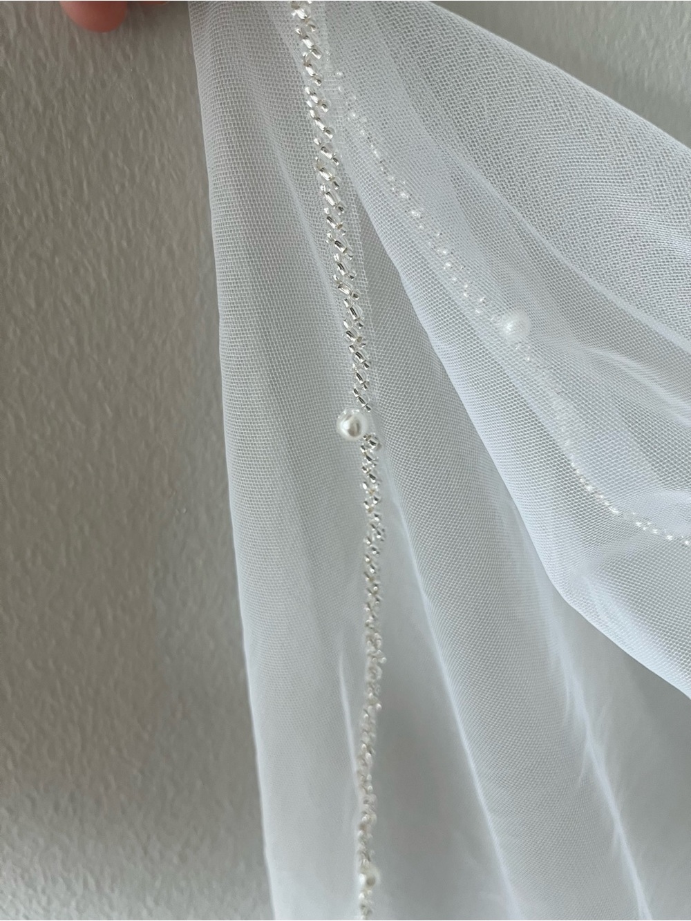 Beaded Bridal Veil 30” New - Picture 3 of 6
